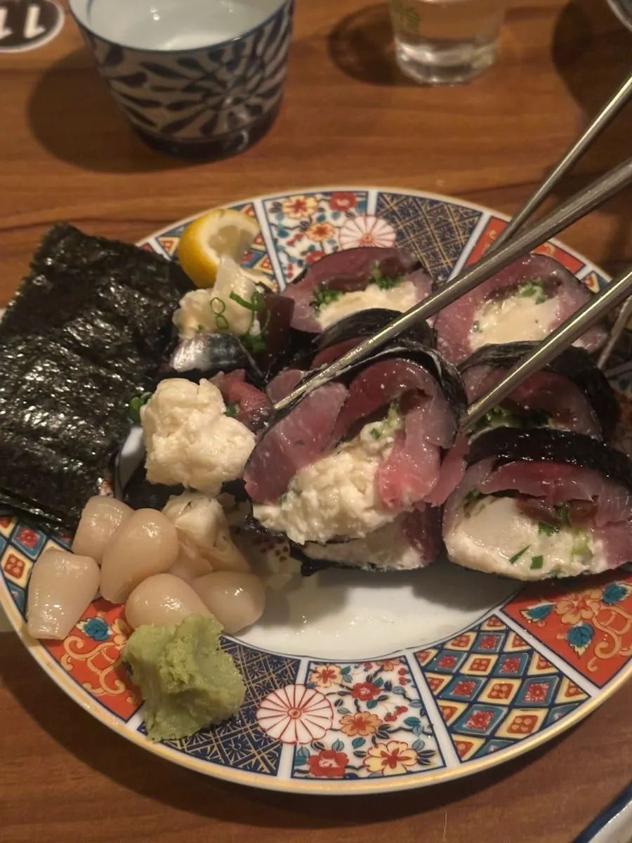 鯖の棒寿司と一緒に出てきた海苔