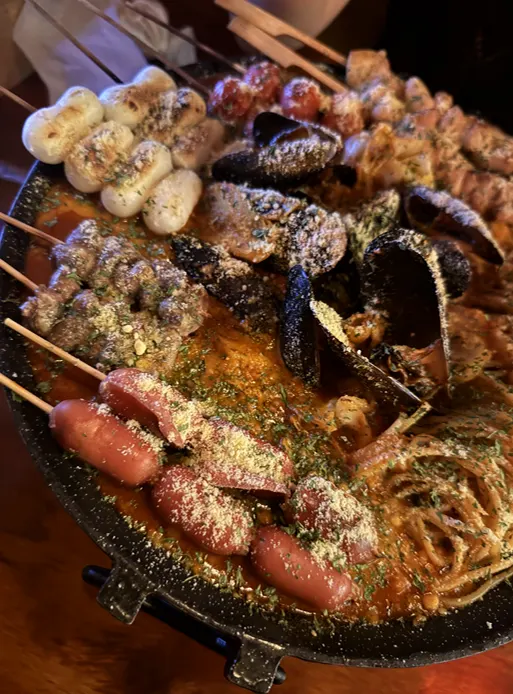 토마토소스가 감긴 쿠시노나베 파스타면