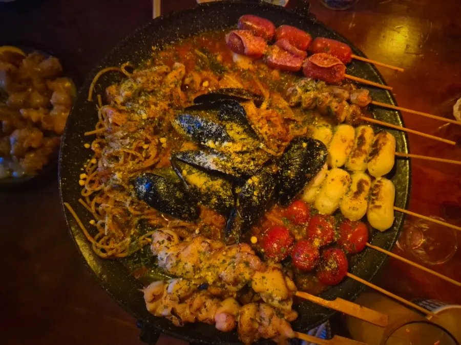 토마토짬뽕 소스의 쿠시노나베 한 냄비