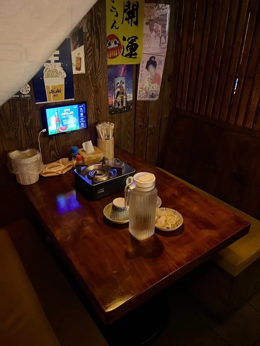 쿠시노주방에서 앉은 프라이빗 테이블