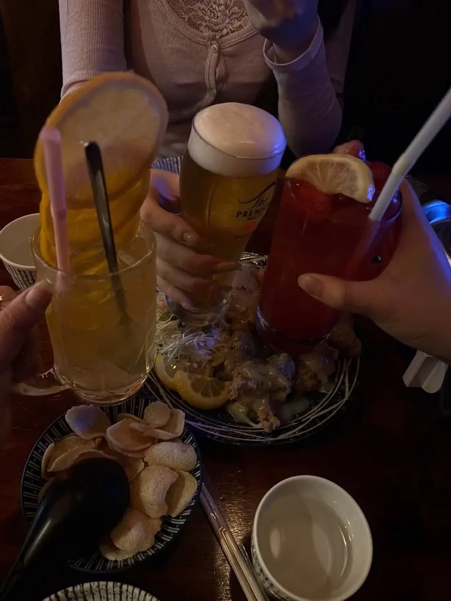 Suntory premium draft beer with creamy foam