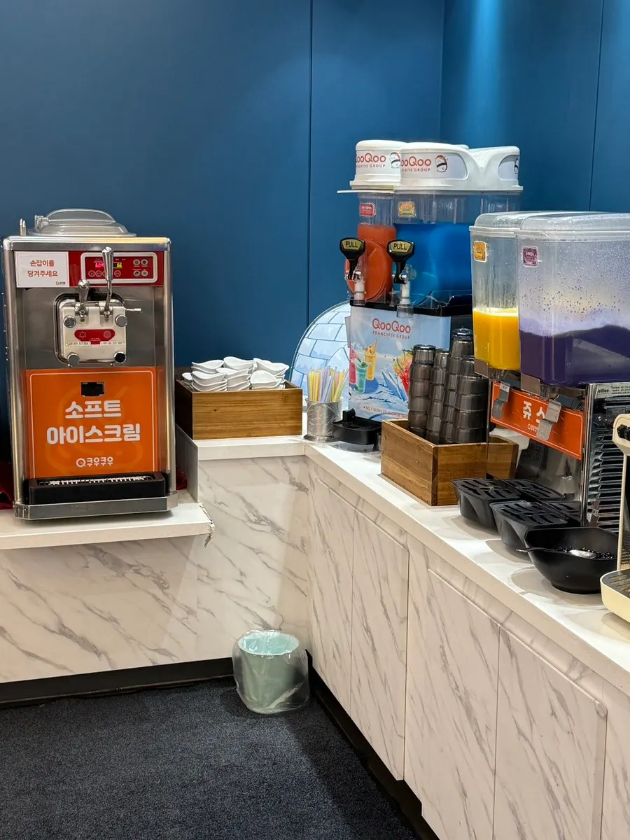 Waffles and cakes on the dessert table