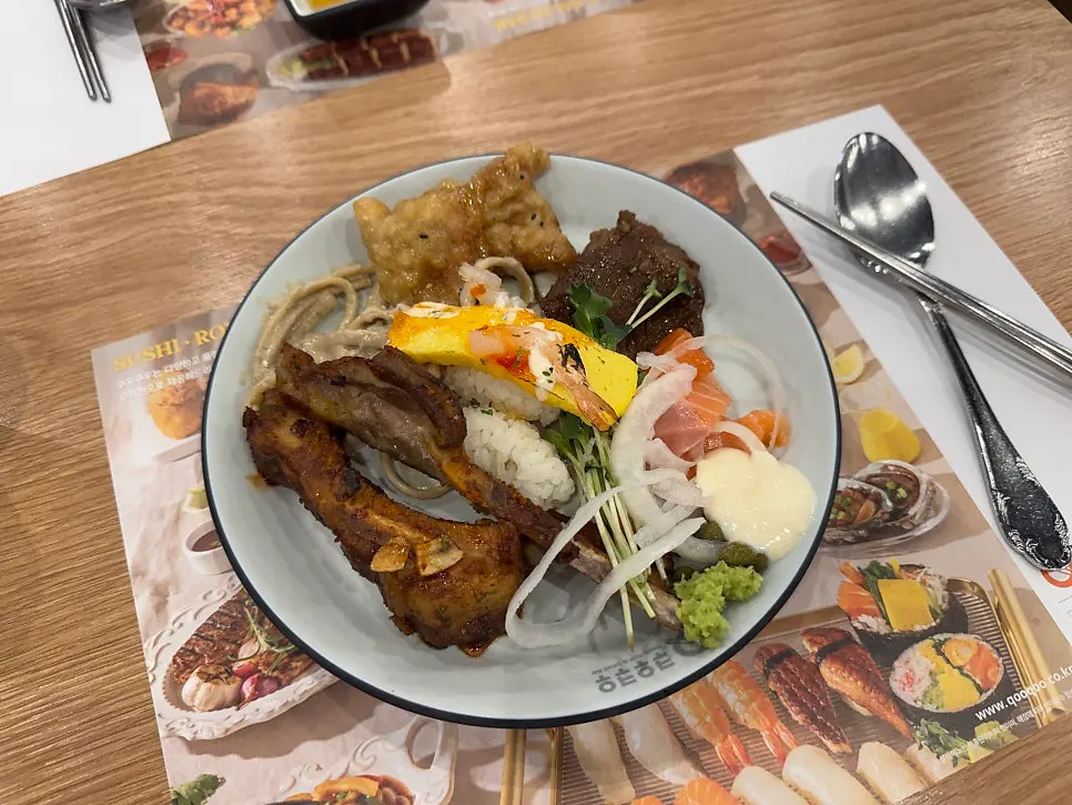 Plate of whole salmon steak