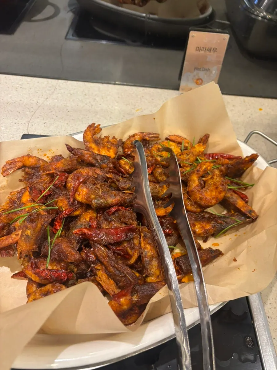 Chili shrimp and sausage corner