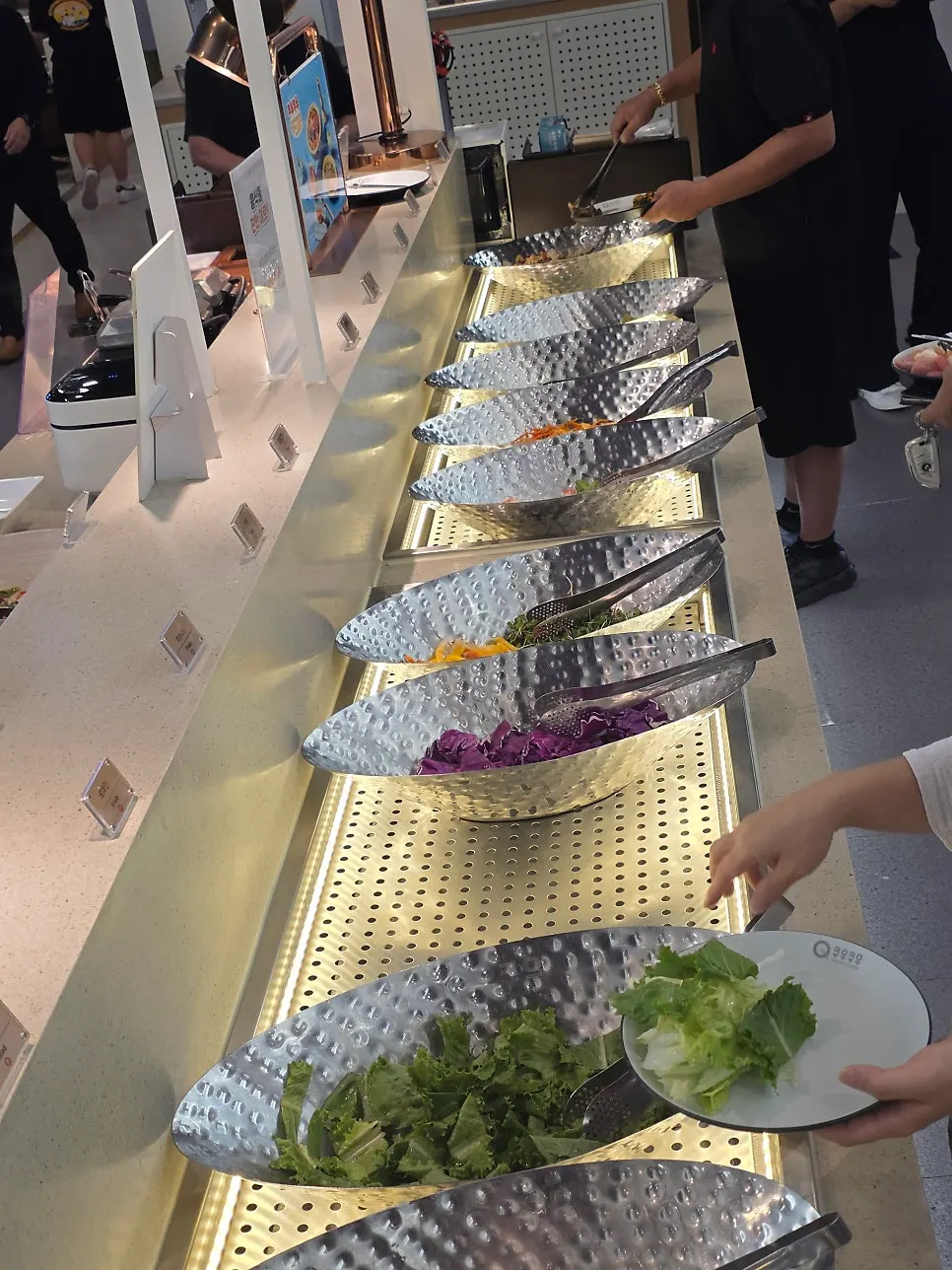 Cold food corner with salads and side dishes