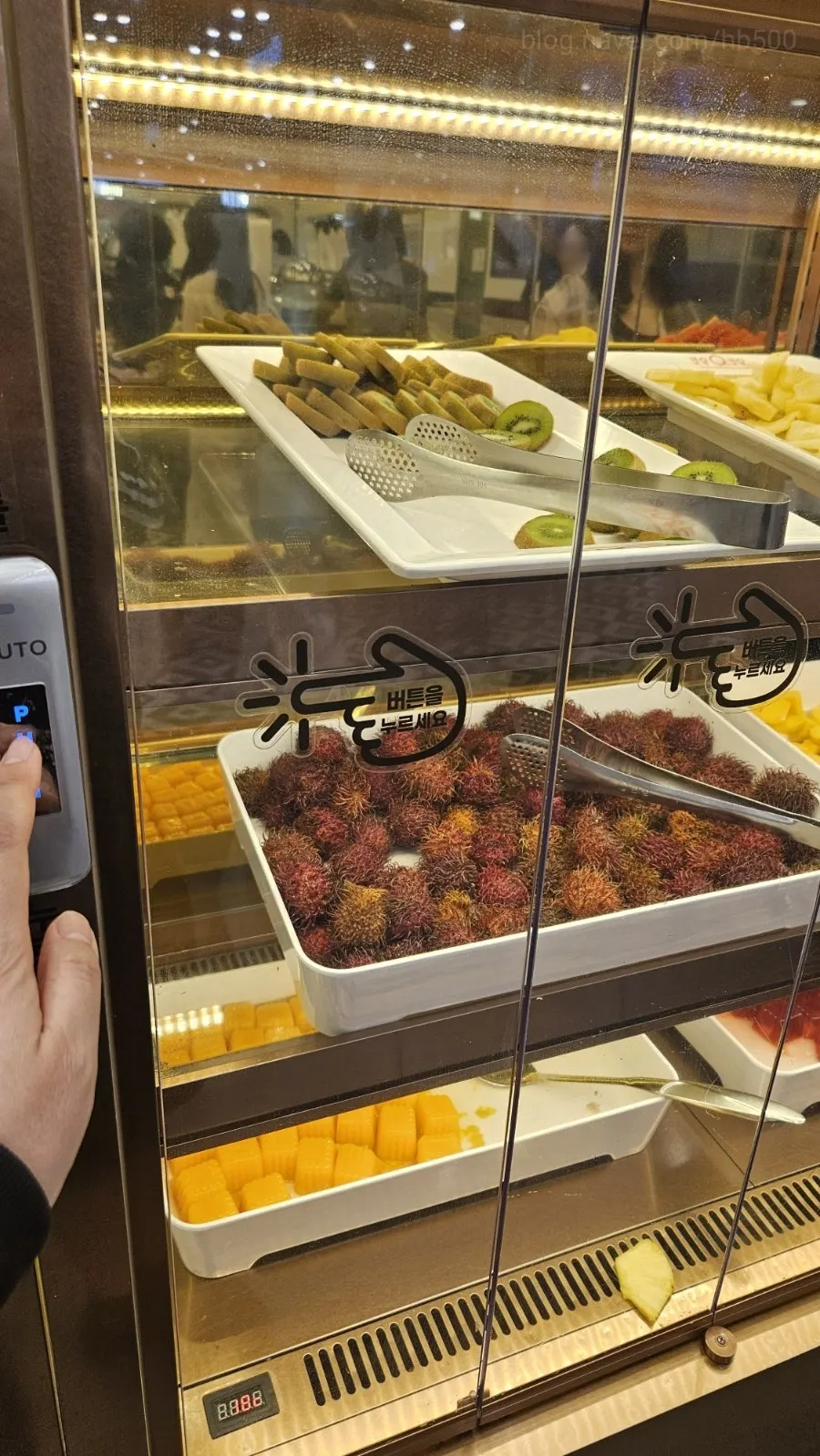 Vertical shot of buffet food at KuuKuu Gold Bupyeong Branch