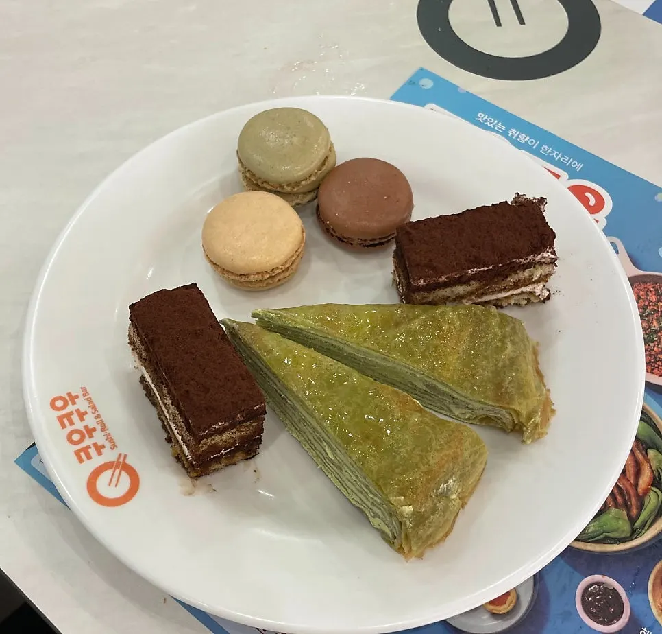 A dessert plate with assorted fruit