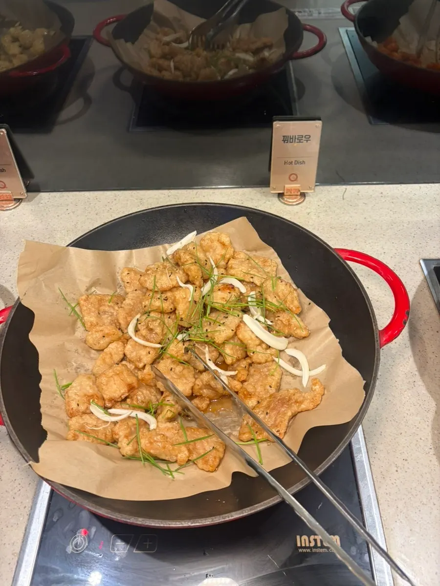 Mala shrimp and spicy chili shrimp display