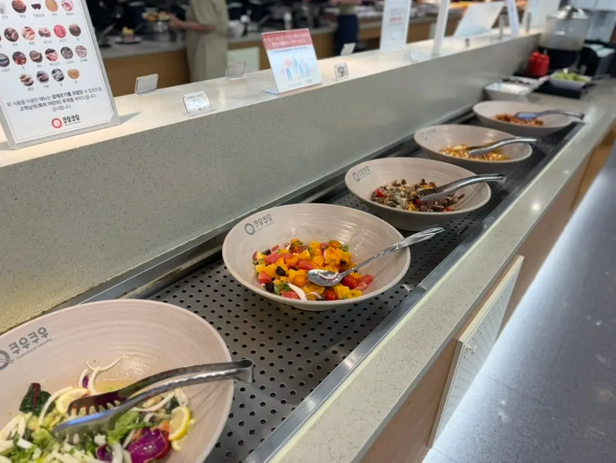 Plate with sushi and side dishes together