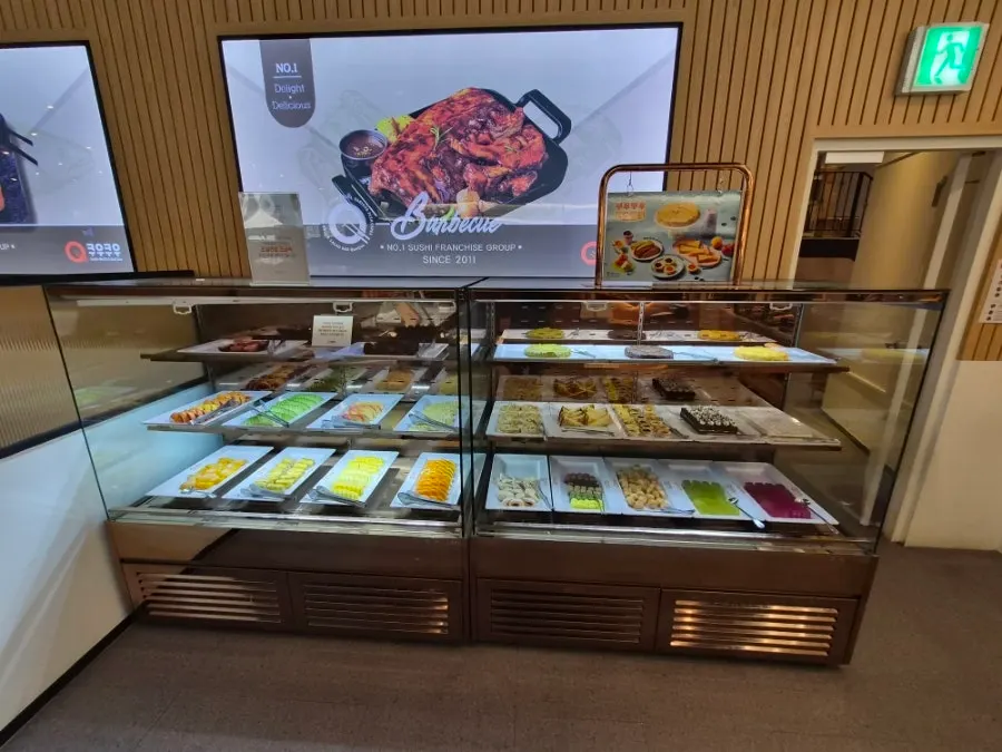 Dessert section with waffles ready