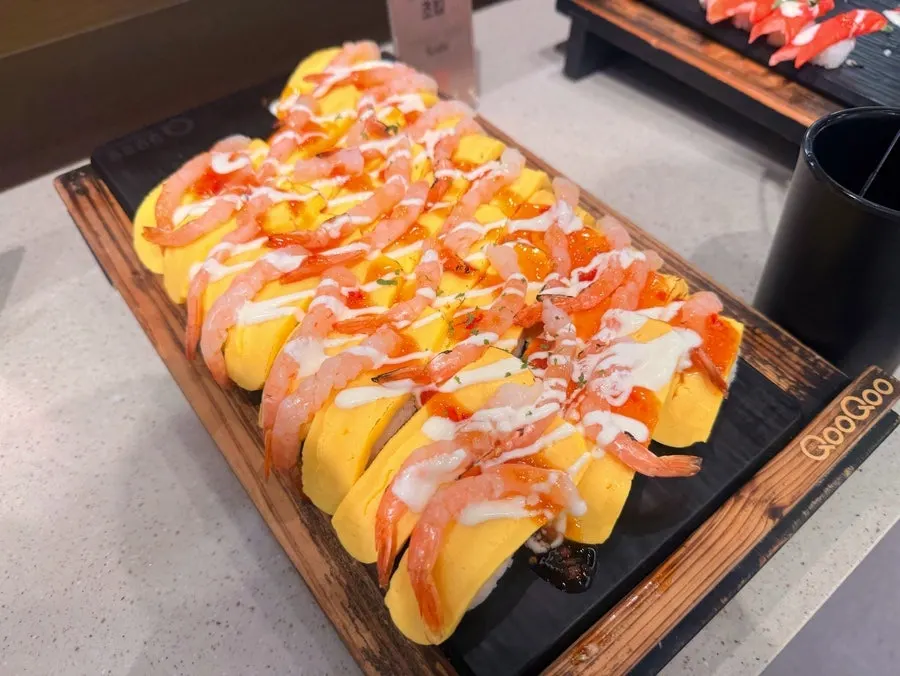 Sushi and rolls on a plate