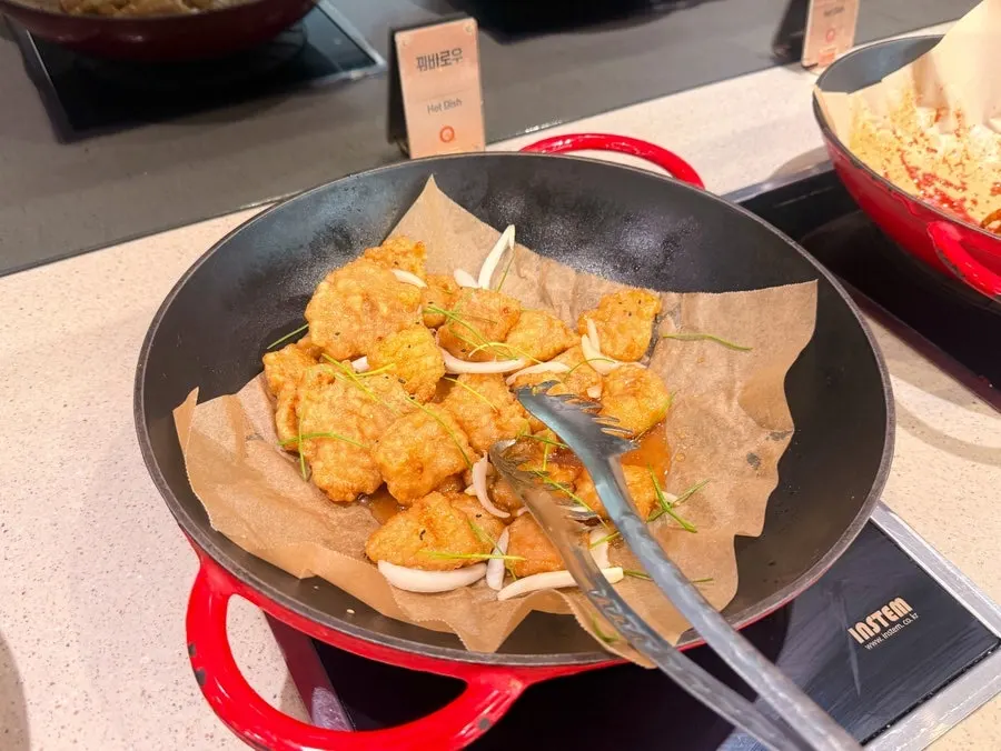 Seafood dish from the buffet
