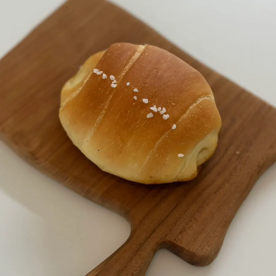 Golden-brown baked salt bread