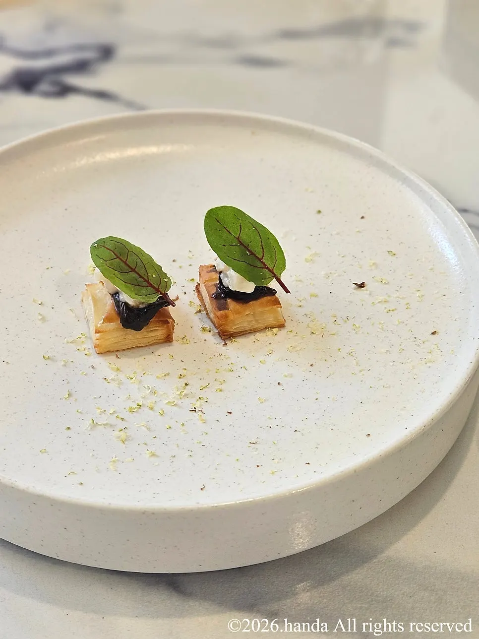 Shrimp and pistachio finger food appetizer
