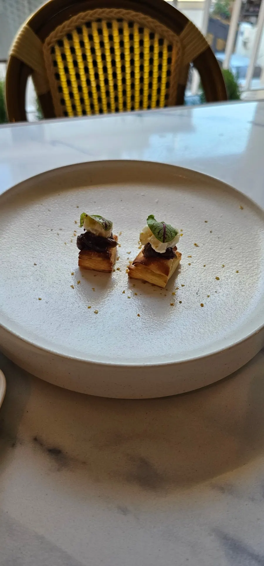 Complimentary appetizer served at LA RUELLE