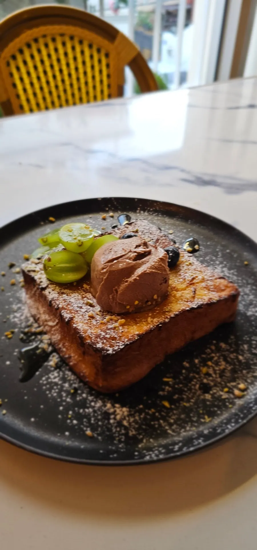 LA RUELLE's French toast ordered for dessert