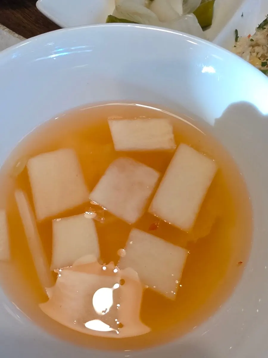 Pickled onion side dish at Raviok