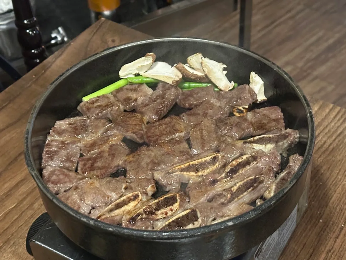 Flower galbi roste terminado con soplete