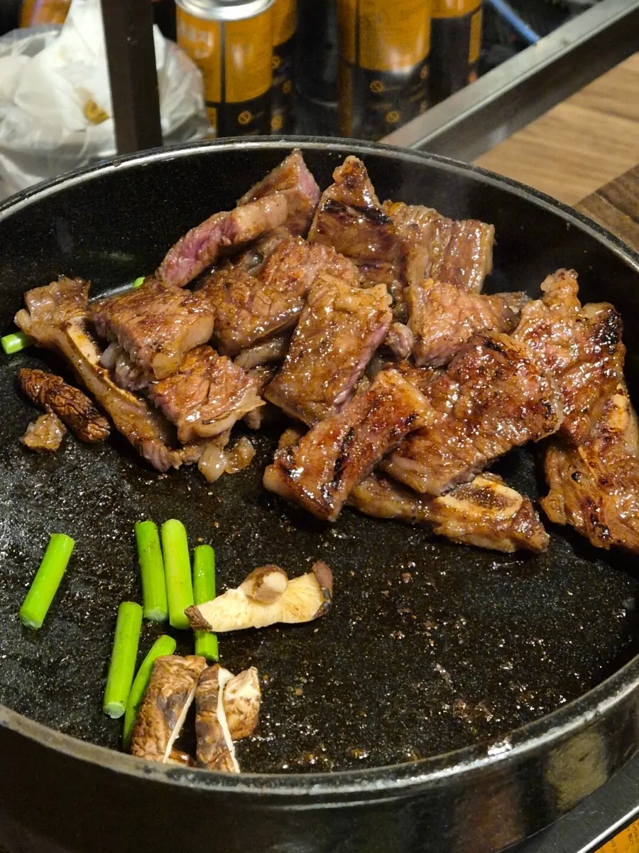 Plate of raw Ravi marinated grilled beef