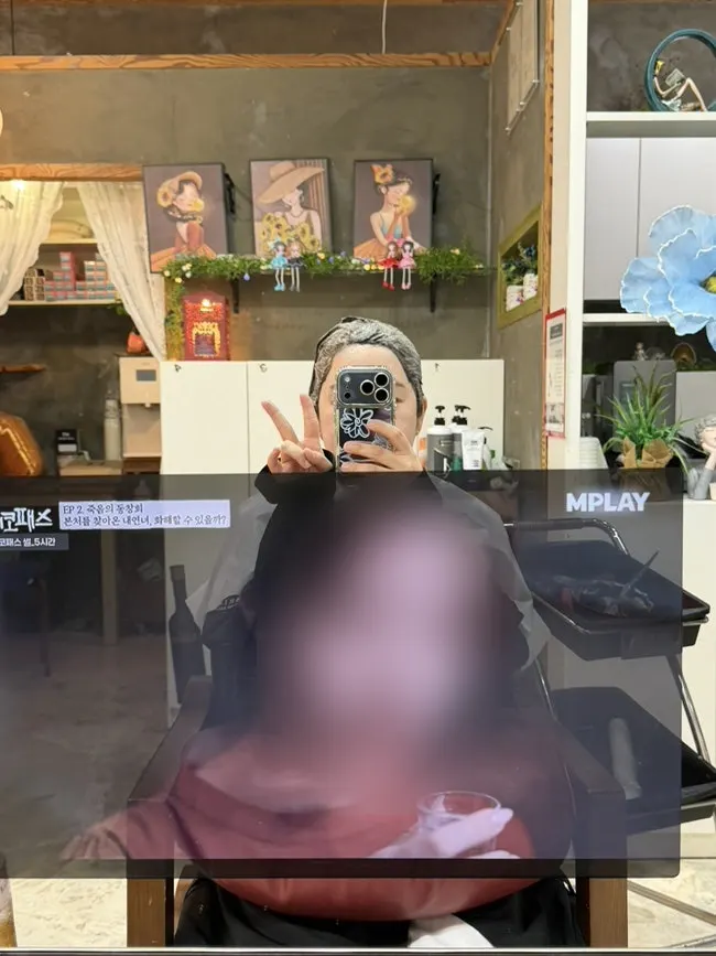 Hair with full level-5 color applied