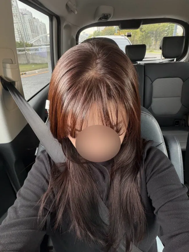 Back view of hair after the color is complete
