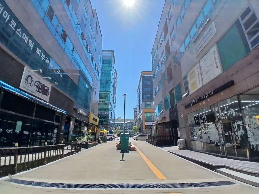 목원대 김밥천국 옆 거리 모습