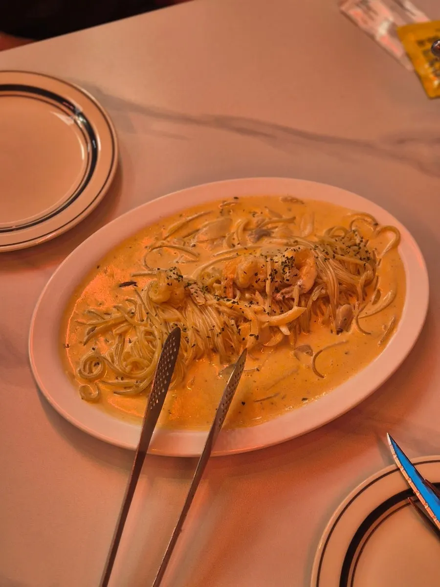 A plate of thick Favorite Toowoomba pasta
