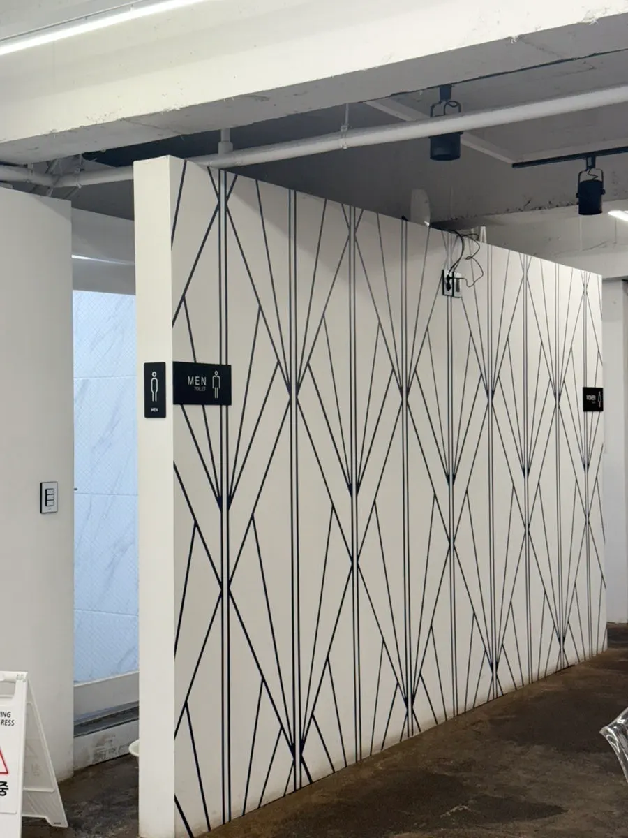 White-toned, tidy 2nd-floor restroom
