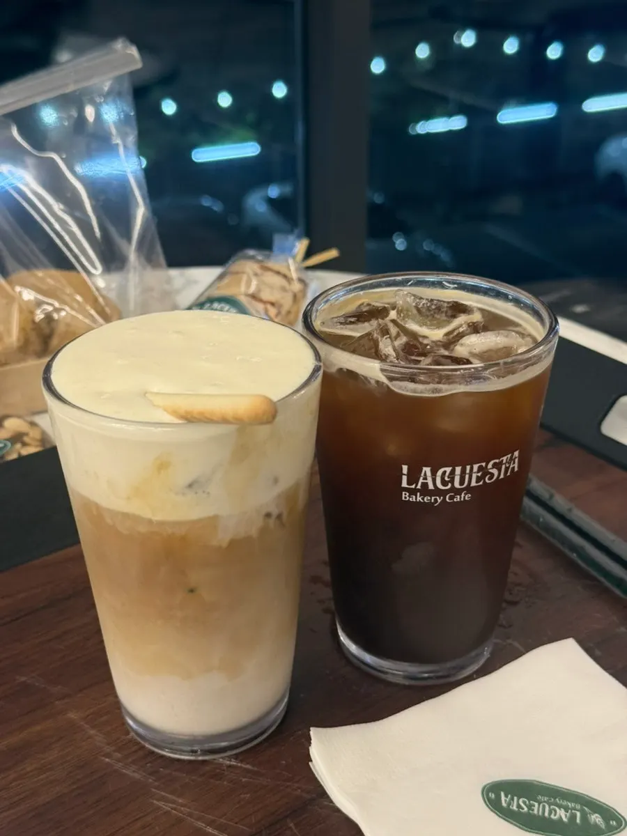 Decaf Americano and decaf La Cuesta latte
