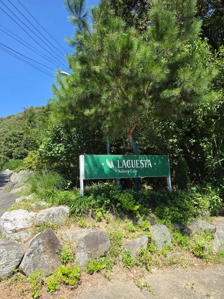 The hillside road leading up to La Cuesta café in Gonjiam