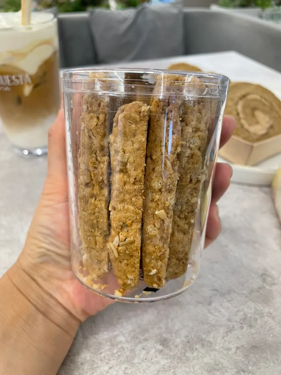 A large oatmeal cookie