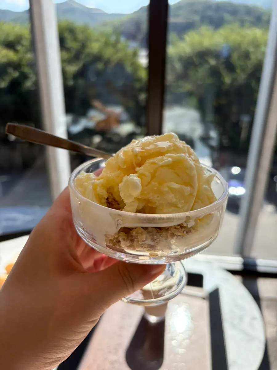 La Cuesta ice cream ordered as dessert