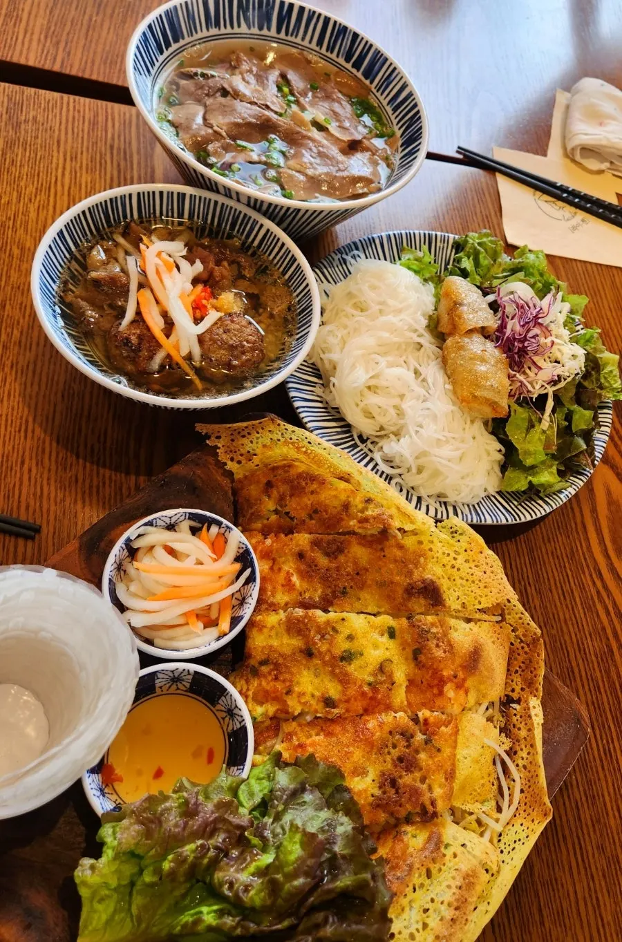 Whole table setup of the set for two