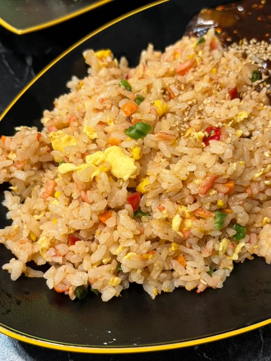 Crab fried rice with jjajang sauce