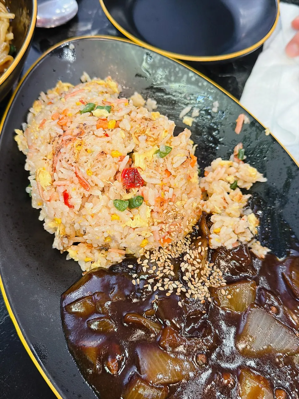 額外加點的蟹肉炒飯