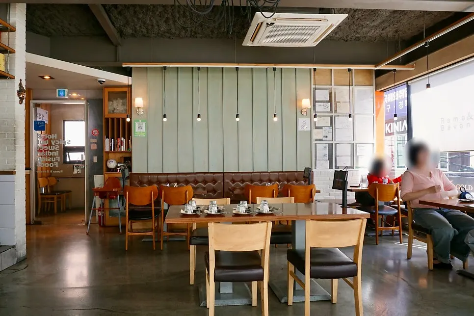 Interior of the fusion Indian restaurant