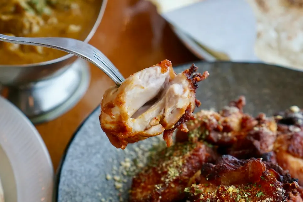 Generous portion of tandoori cream chicken