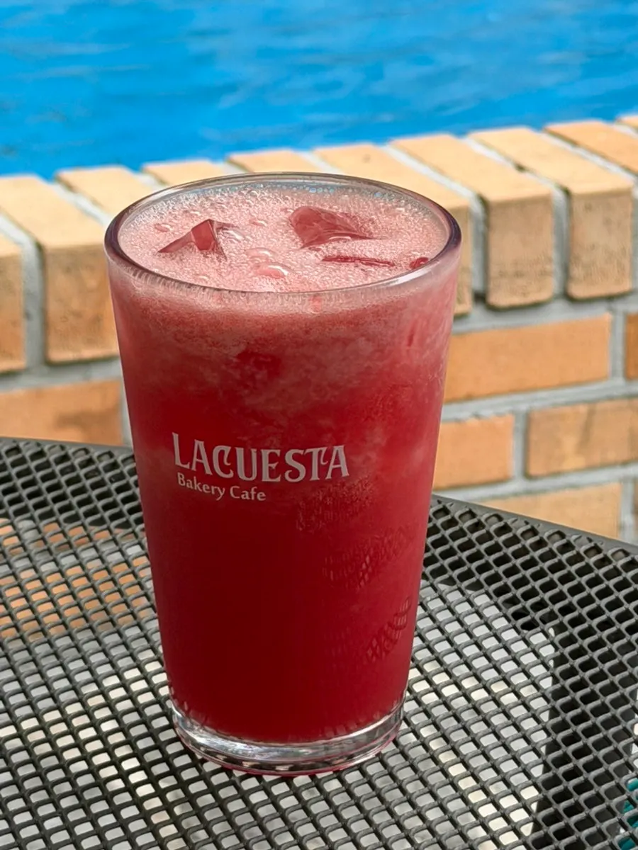 A glass of watermelon juice at La Cuesta