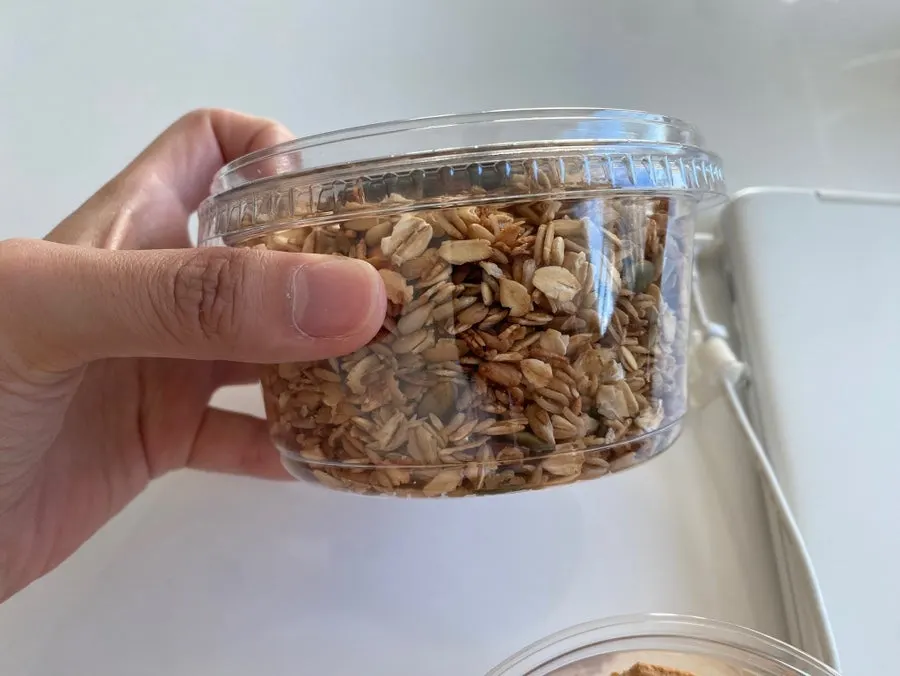 Yogurt and granola combo good for breakfast