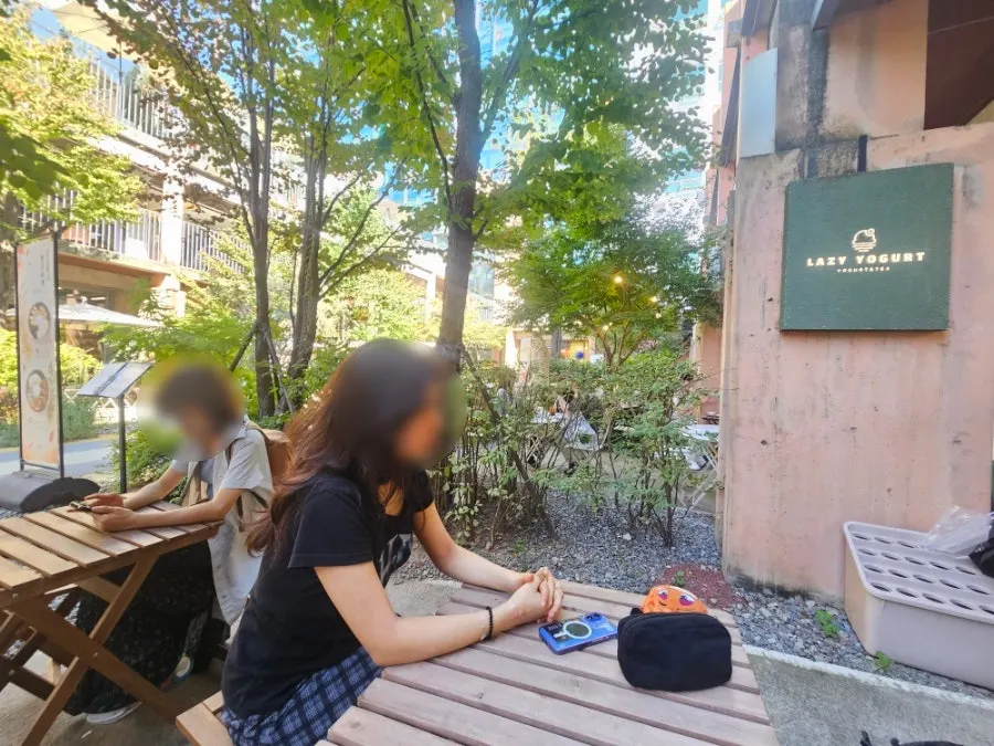 View of the terrace from an outdoor seat