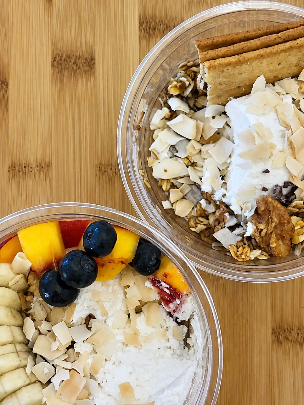 Takeout Nutty Day single and Beh double Greek yogurt