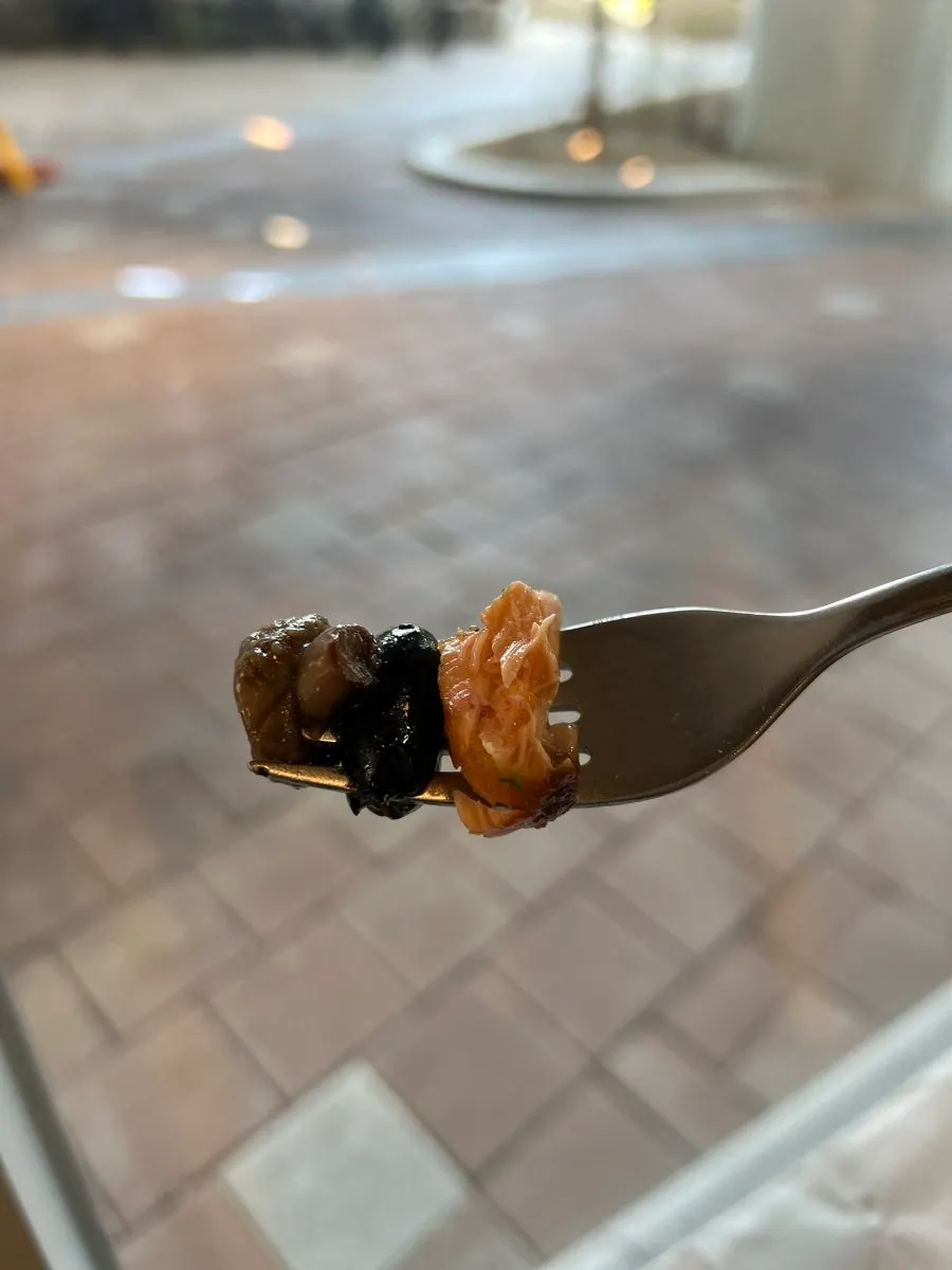 연어 스테이크 가든 클로즈업
