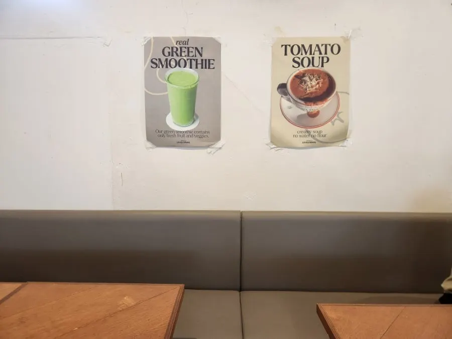 Variety of table setups in the restaurant