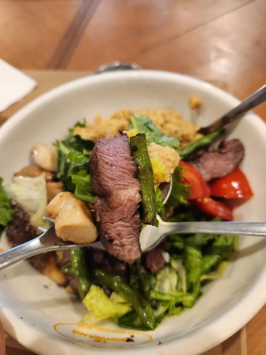 A piece of nicely browned hanger steak