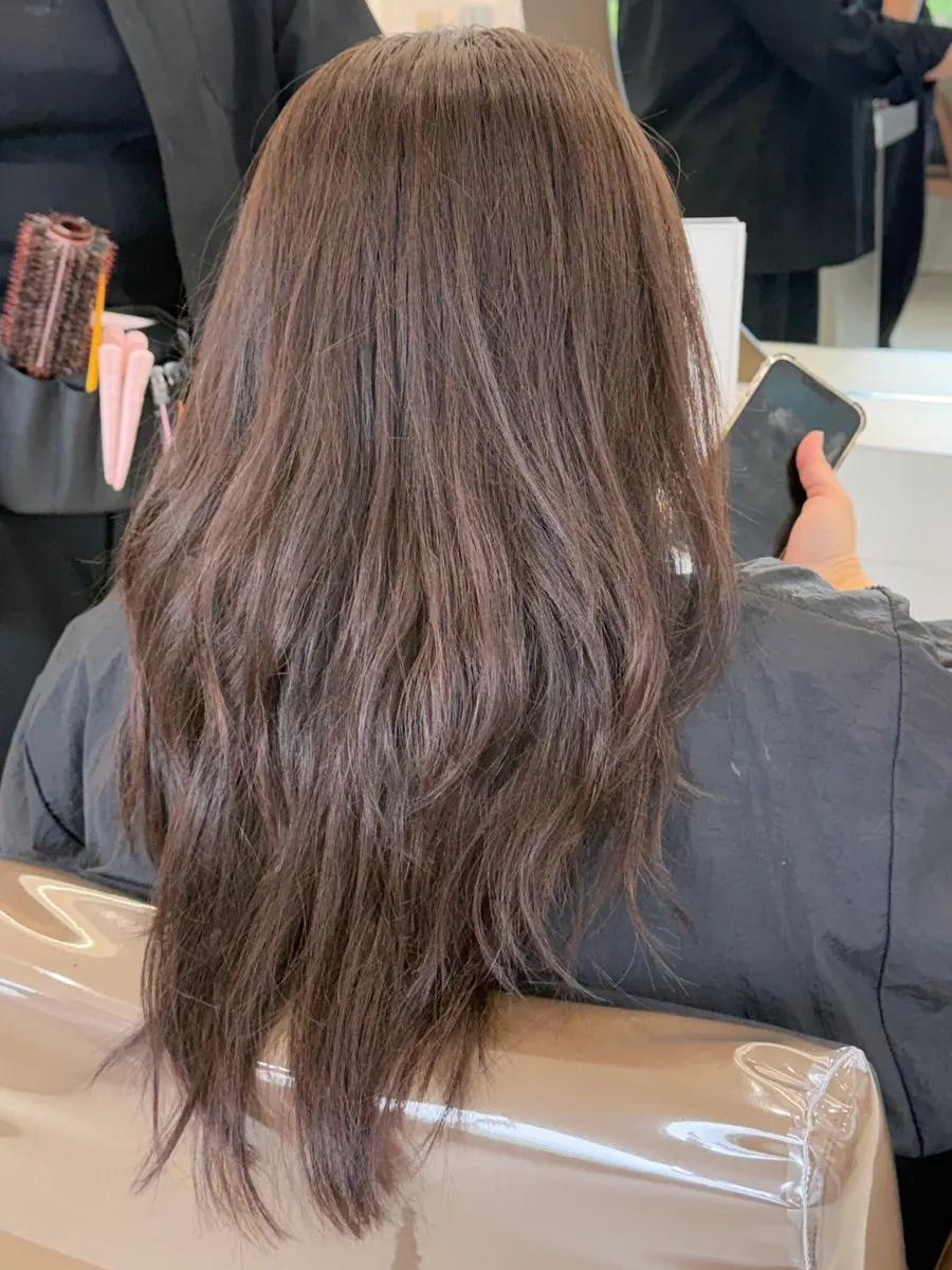 Before shot of hair from behind