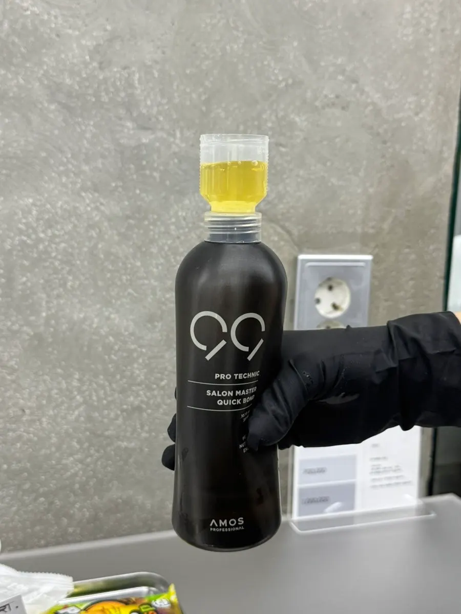 Clinic product mixed into the dye
