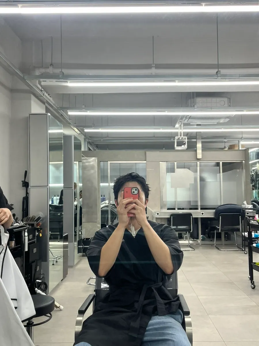 시술 전 샴푸 준비 모습