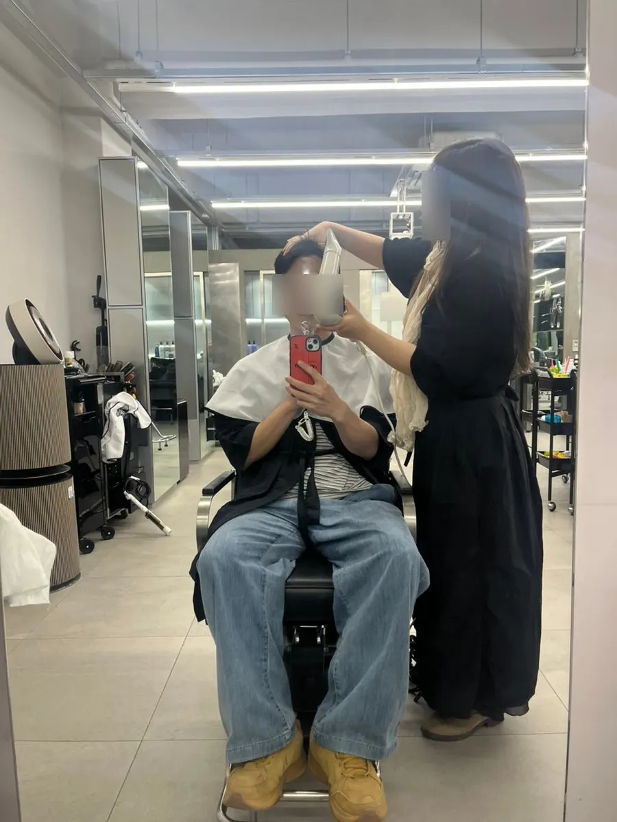 디테일링 커트와 앞머리 가르마 다운펌
