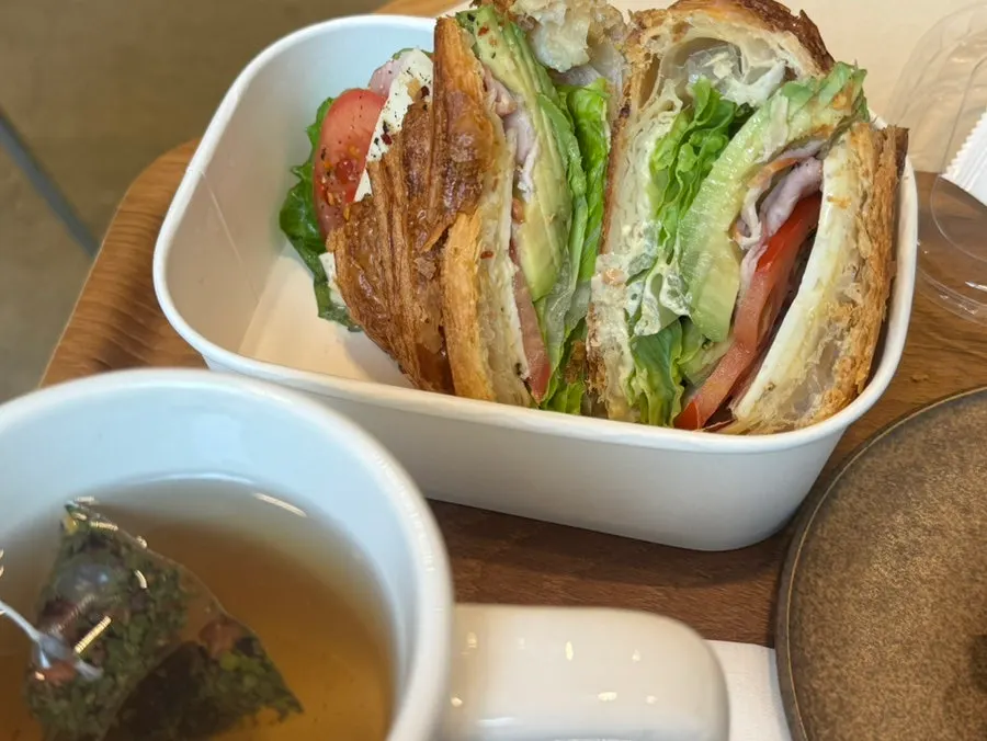 Wide shot of the brunch menu items