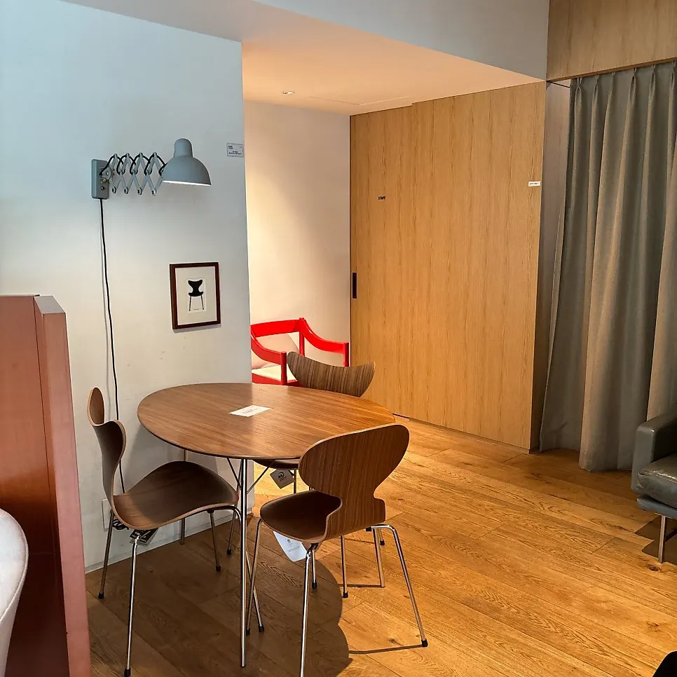 3rd floor seating styled with Fritz Hansen furniture